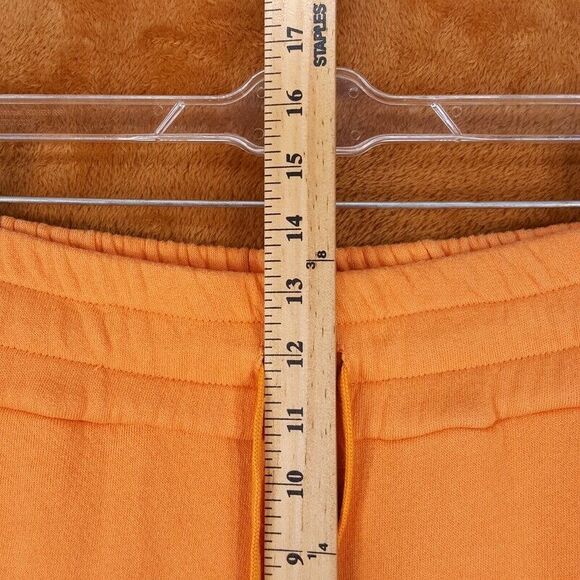A.L.C. Sweatpants Womens XS Orange Pull On Drawstring Terry High Rise Lounge - Picture 7 of 9
